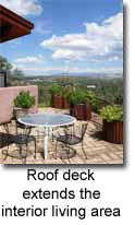 Roof deck extends the interior living area